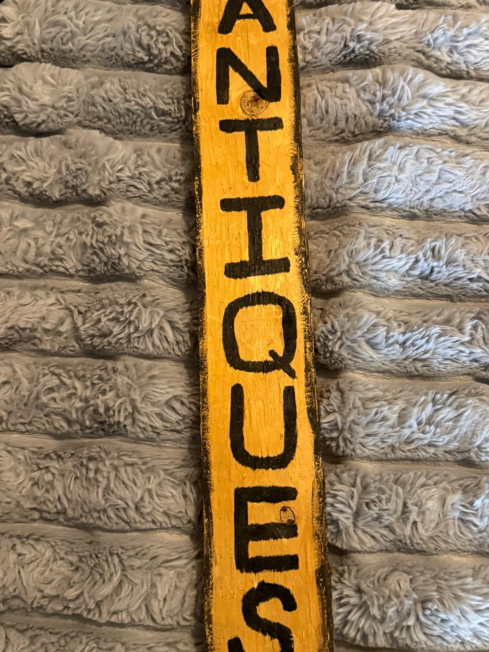 Hand-Painted ‘Antiques' Wood Sign